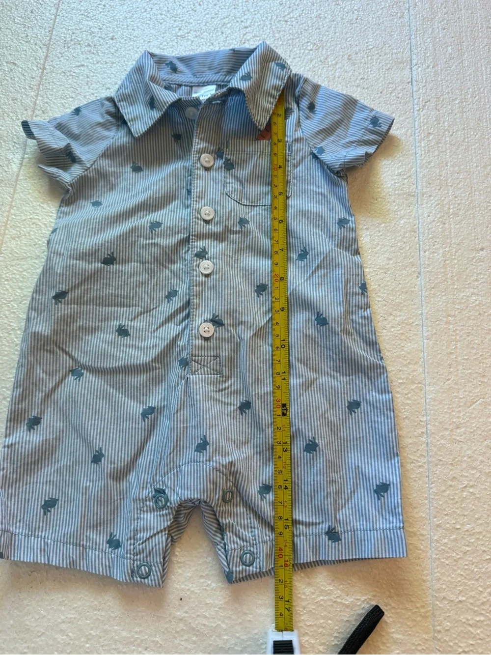 Carters Easter Collared Romper 6 Months